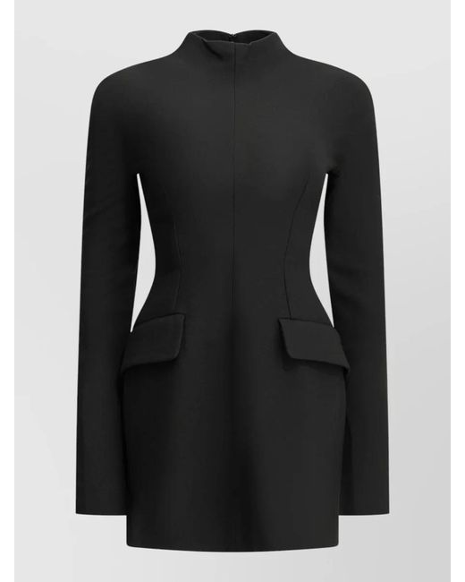 Sportmax Black Short Single-Breasted Coat