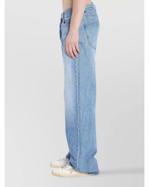 Jacquemus Blue Denim Straight-Leg Trousers for men