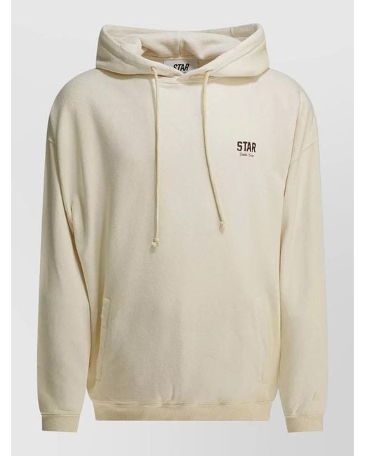 Golden Goose Deluxe Brand Natural Star Hooded Sweater Kangaroo Pocket for men
