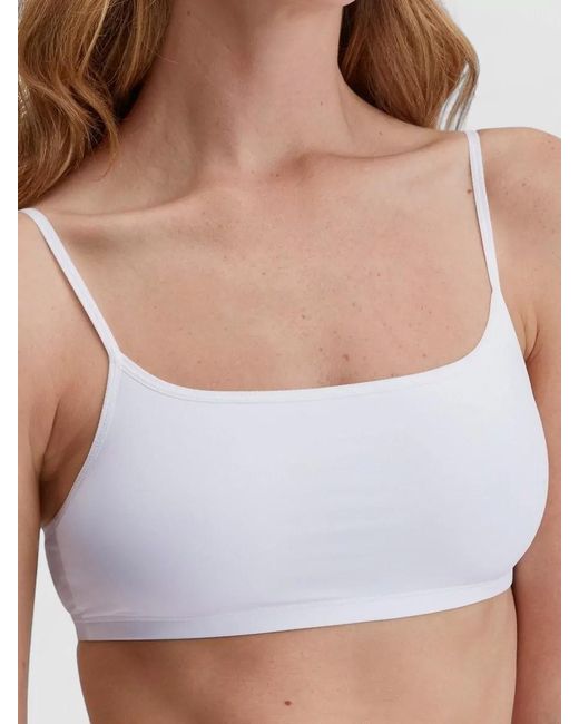 Calida White Seamless Bustier Soft Fabric Adjustable Straps