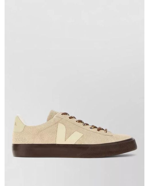 Veja Natural Campo Lace Up Sneakers Suede Upper