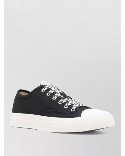 KENZO White Low Sneakers Round Toe Silk Fabric for men