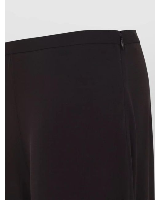 Alberta Ferretti Black High Waist Trousers Wide Leg Cut