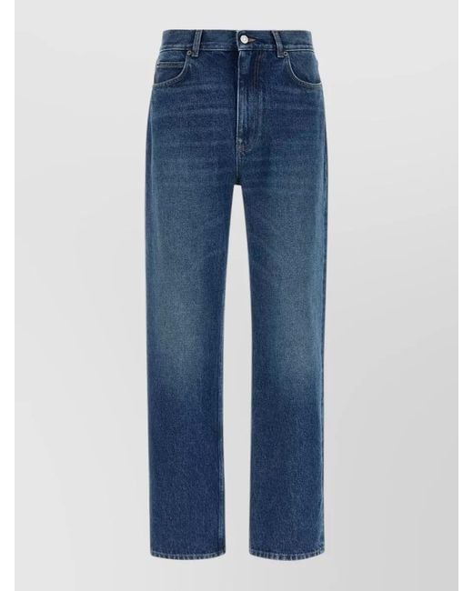 The Row Blue Vanya Denim Jeans Straight Leg Design for men