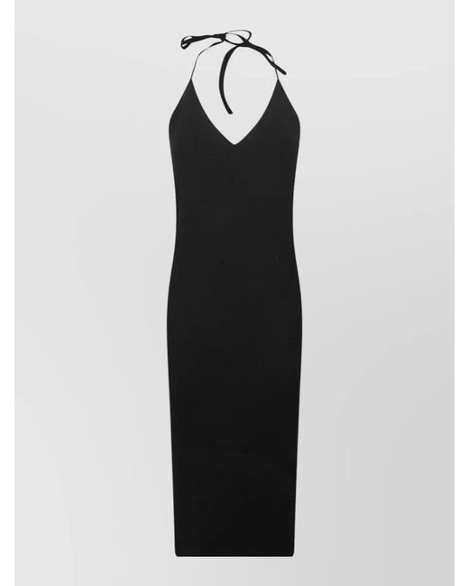 Jil Sander Black Sleeveless Midi Dress