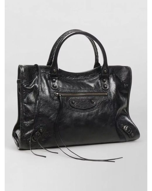 Balenciaga Black Le City Medium Leather Tote Bag