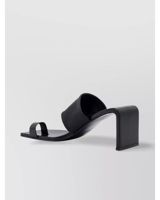 Jil Sander Black Leather Sandals