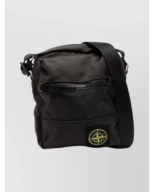 Stone Island Black Cordura Shoulder Bag Strap Adjustable for men
