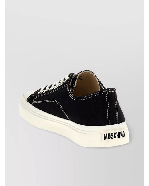 Moschino Multicolor Canvas Low-Top Sneakers