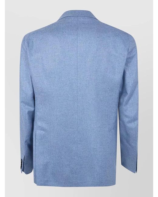 Tagliatore Blue Montecarlo Single Breasted Tailored Jacket for men