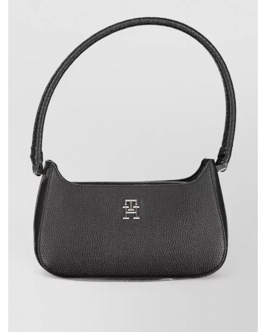 Tommy Hilfiger Black Braided Handle Shoulder Bag