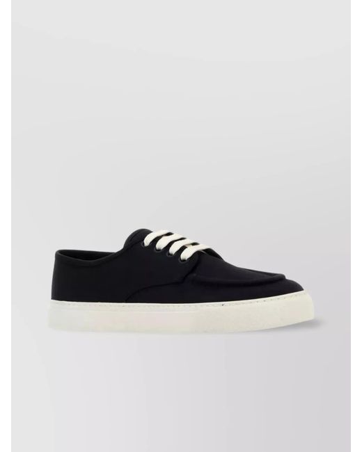 Prada Black Canvas Low-Top Sneakers for men