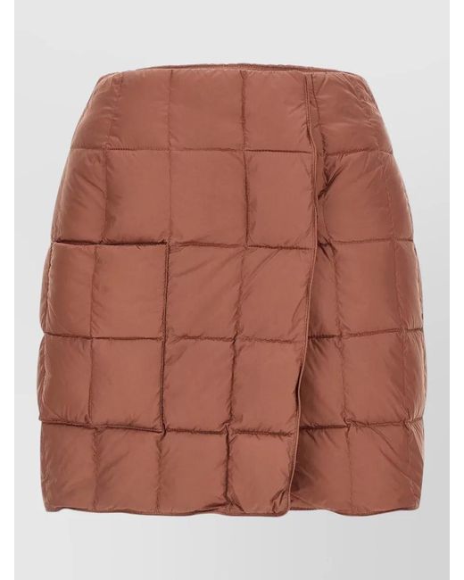 Ienki Ienki Brown Mini Plahta High Waist Wrap Skirt