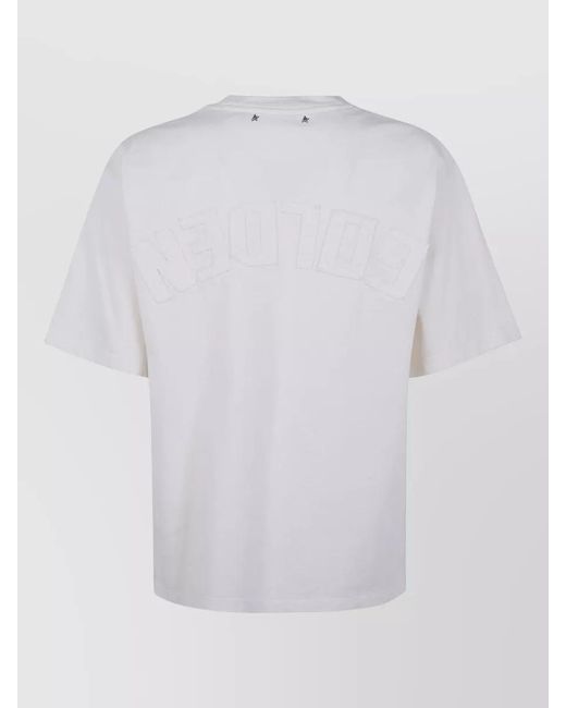 Golden Goose Deluxe Brand White Logo Patch Cotton Jersey T-Shirt