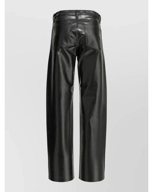 Agolde Black Arc Jean Casual Pants Shiny Finish