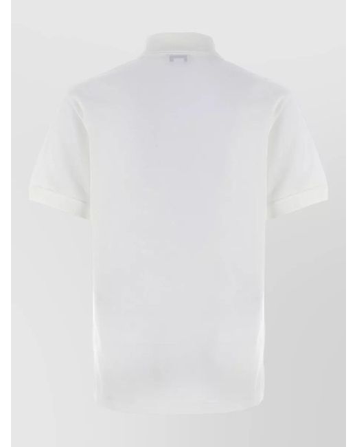 McQueen White Polo Shirt Logo Detail Short Sleeves for men