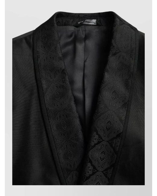 Dolce & Gabbana Black Silk Single-Breasted Dinner Jacket for men