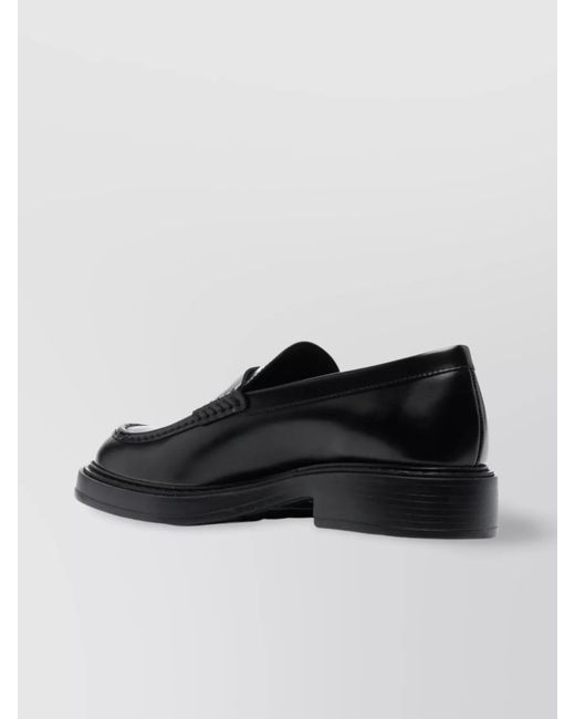 Tod's Black Leather Loafers for men