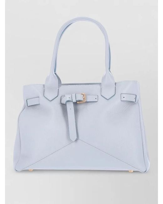 Ballantyne Blue Leather Tote Bag