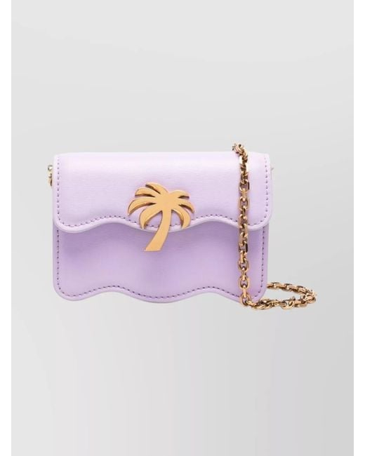 Palm Angels Purple Palm Leather Belt Bag