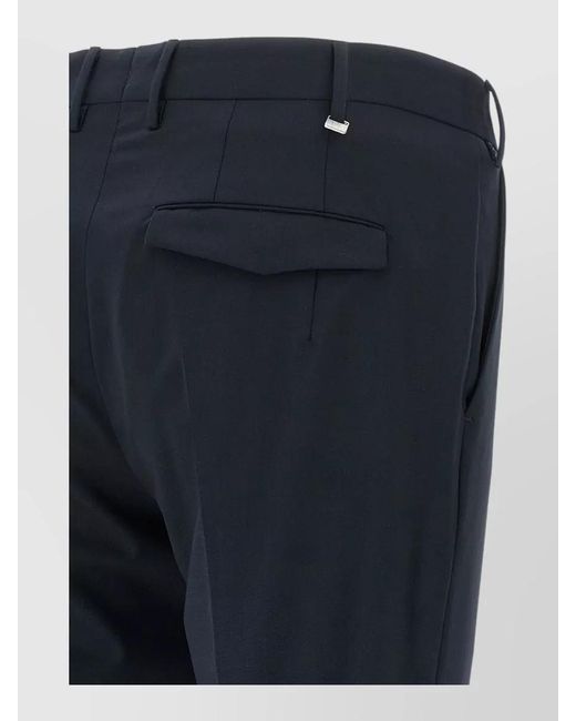 PT Torino Blue Master Tailored Pants Belt Loops Front Crease for men