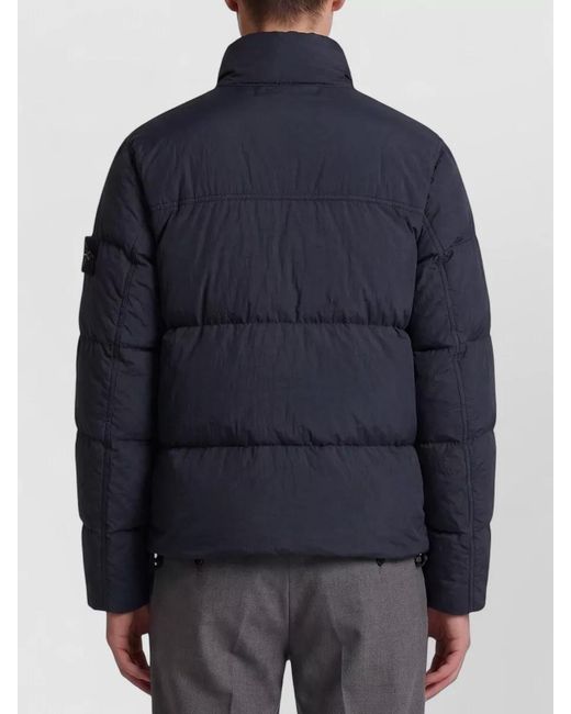 Stone Island Blue Down Puffer Jacket for men