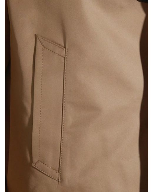 Sacai Brown Hooded Quilted Front Pockets Jacket