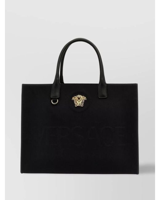 Versace Black 'Medusa' Tote Bag With Top Handles