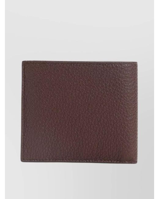 Prada Purple Grained Leather Bi-Fold Wallet for men