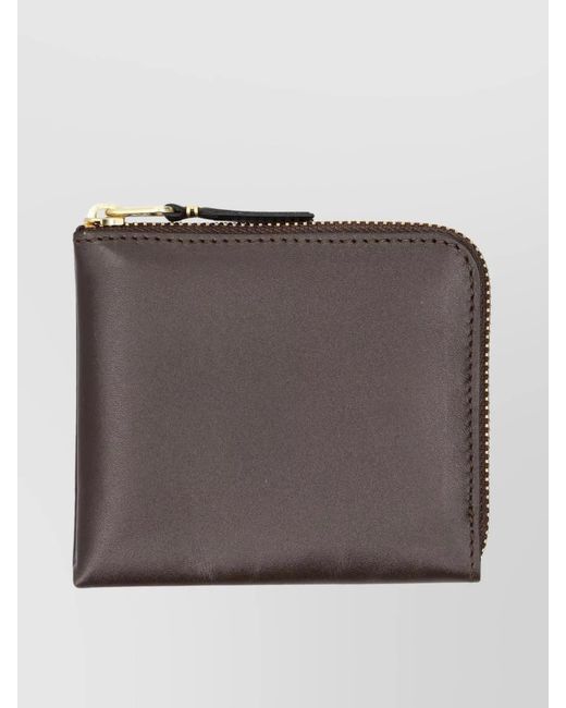 Comme des Garçons Brown Calfskin Zip-Around Wallet