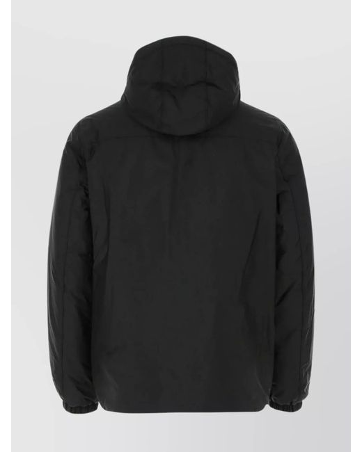 Prada Black Detachable Hood Nylon Down Jacket for men