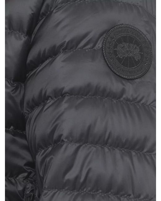 Canada Goose Black Quilted Down Jacket High Neck Zip Pockets for men