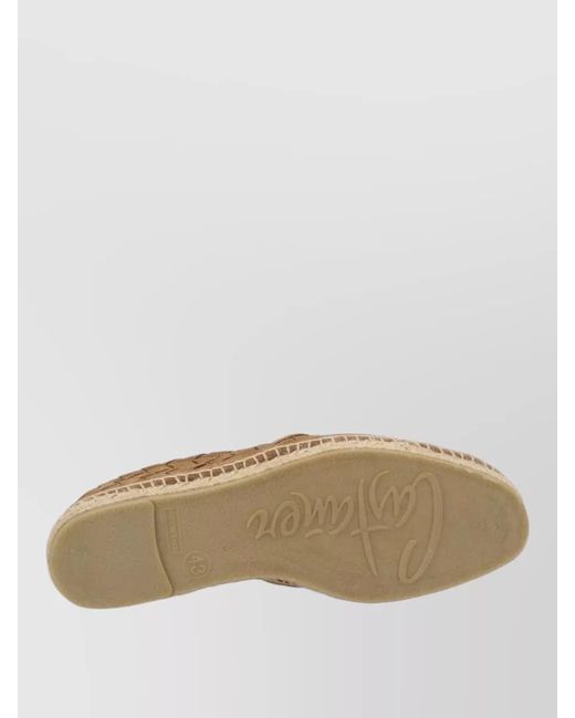 Castaner Brown Espadrilles Woven Design Round Toe Rubber Sole for men