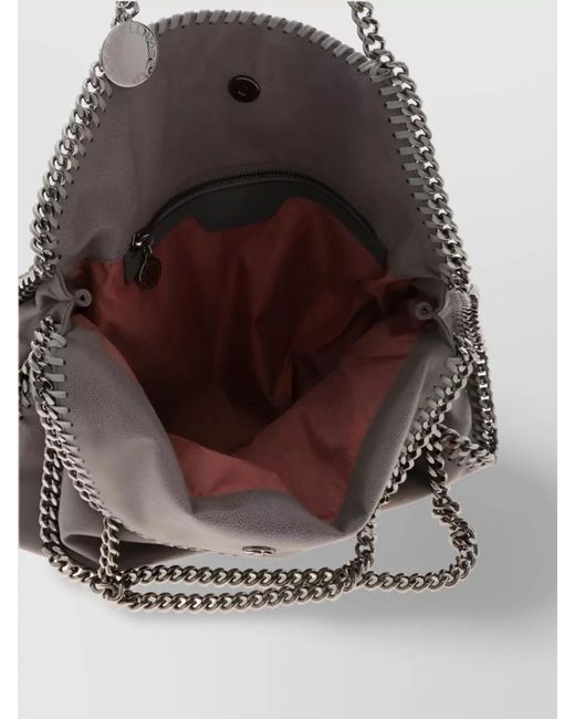 Stella McCartney Gray Falabella Fold-Over Shoulder Bag