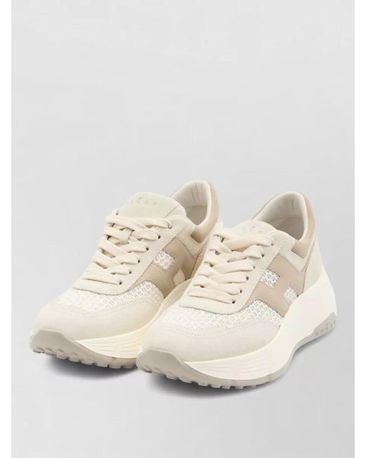 Hogan Natural Leather Low-Top Sneakers