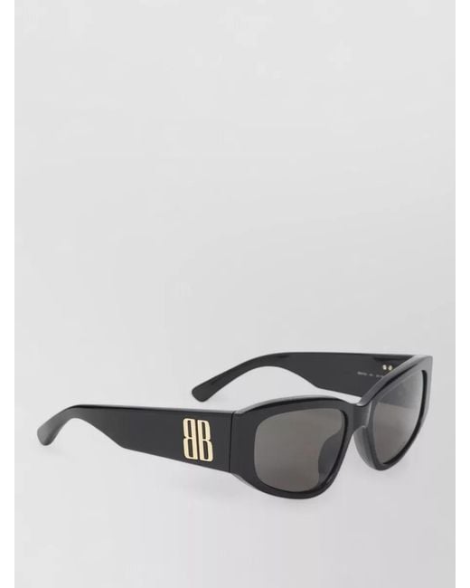 Balenciaga Gray Rectangular Sunglasses