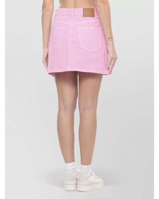 Casablanca Pink Monogram Mini Skirt