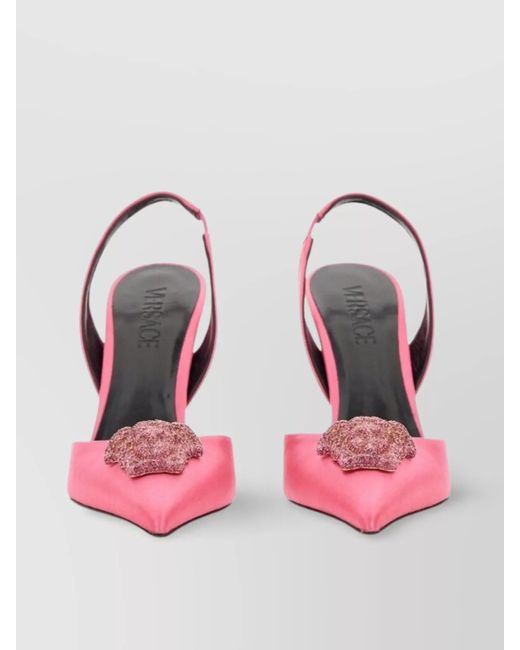 Versace Pink Silk Sandals