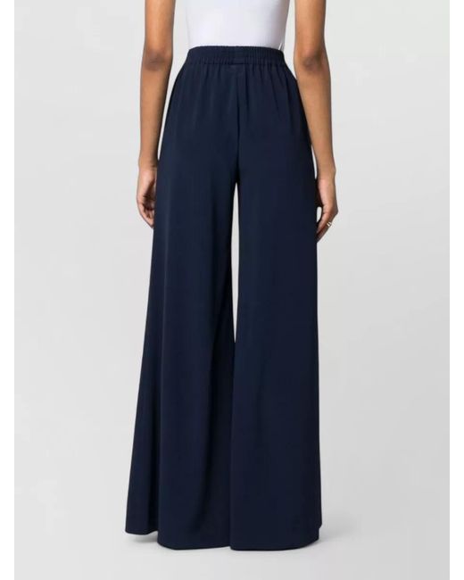 Gianluca Capannolo Blue Satin High Waist Floor Length Trousers