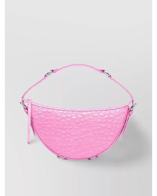 By Far Pink Gib Calf Leather Shoulder Bag