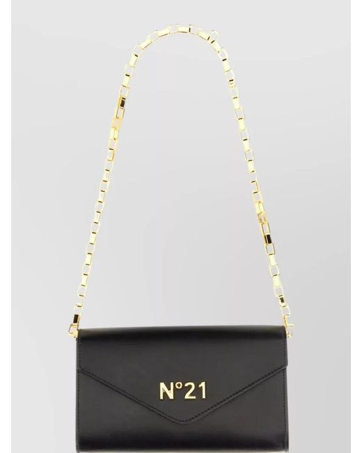 N°21 Black Leather Chain Wallet