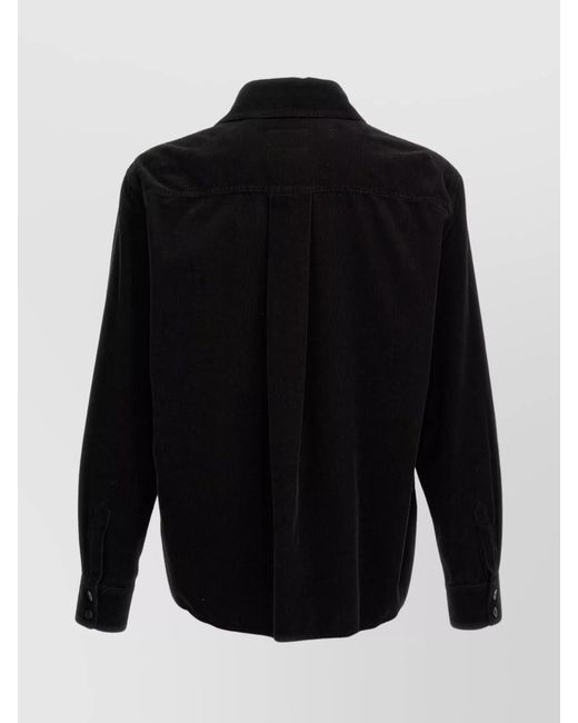 Saint Laurent Black Corduroy Overshirt for men