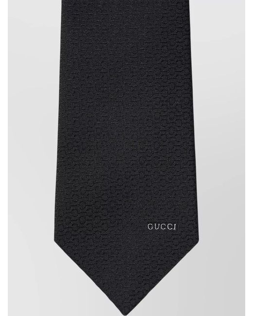 Gucci Multicolor Textured Fabric Slim Tie Menswear Accessory for men