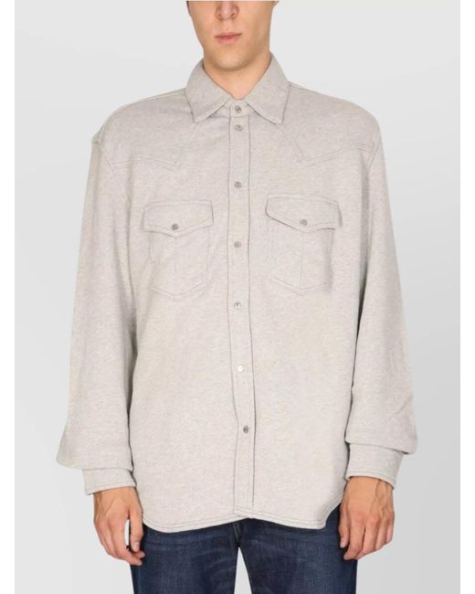DIESEL White Cotton Shirt for men