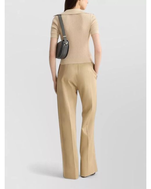 Patou Natural Cotton Embroidered Knitted Polo Shirt