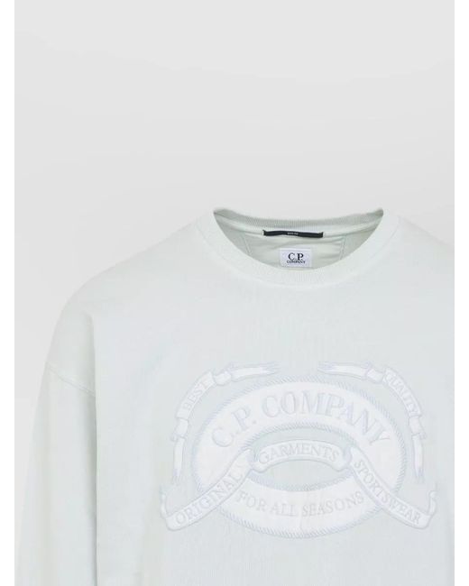 C P Company White Cp Company Cotton Sweatshirt Long Sleeves for men