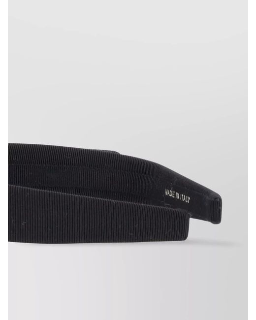 Ferragamo Black Bow Detail Ribbed Texture Hair Accessories
