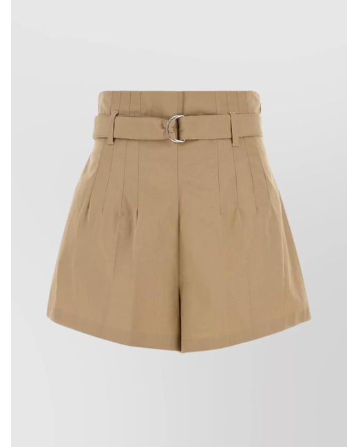 Prada Natural Cotton Tailored Shorts