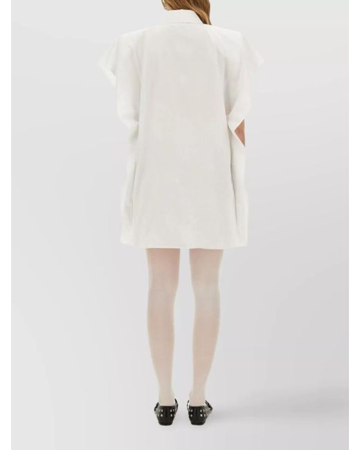 Stella McCartney White Cotton Poplin Mini Dress