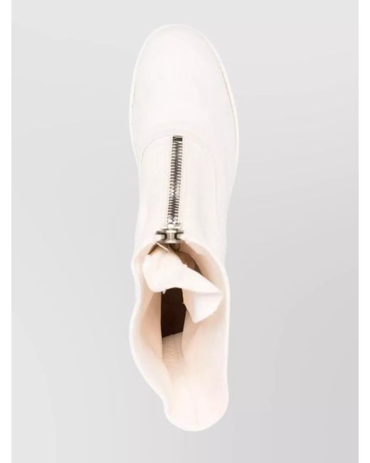 Guidi Natural Leather Front Zip Boots